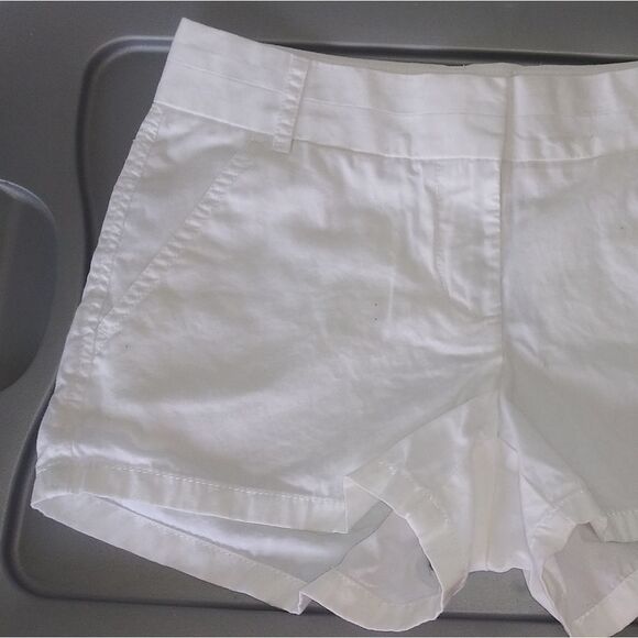 White J.Crew 100% Cotton Chino shorts sz 00 - Picture 2 of 8